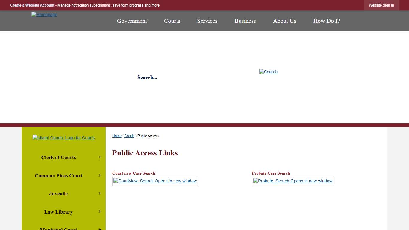 Public Access Links | Miami County, OH - Official Website